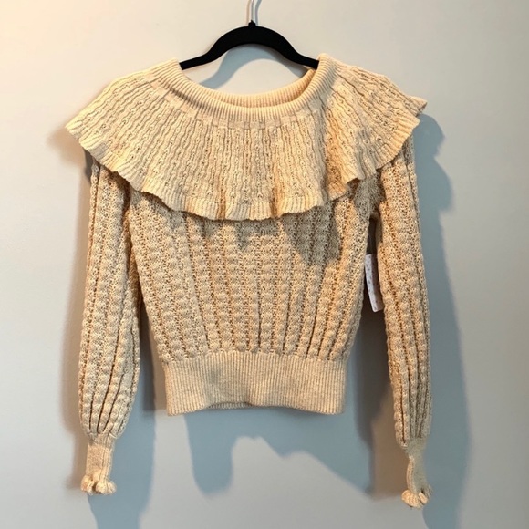 NEW Free People Crazy in Love Sweater in Golden Palm Small - Picture 6 of 6